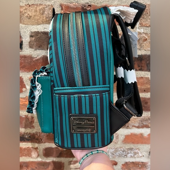 Disney Parks 2025 Haunted Mansion Ghost Host Loungefly Mini Backpack NEW - Picture 4 of 4